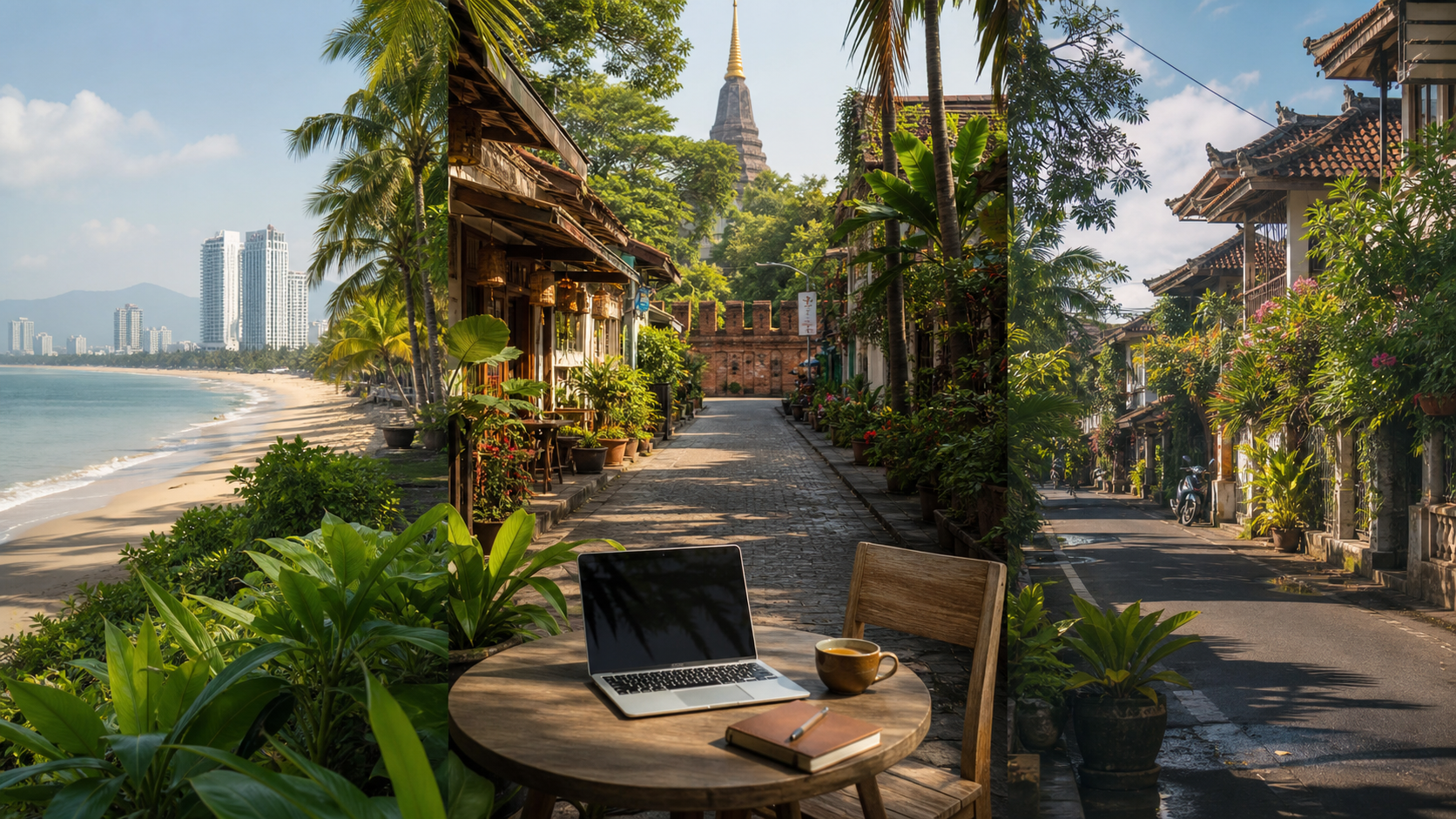 Chiang Mai, Da Nang and Bali compared as digital nomad bases