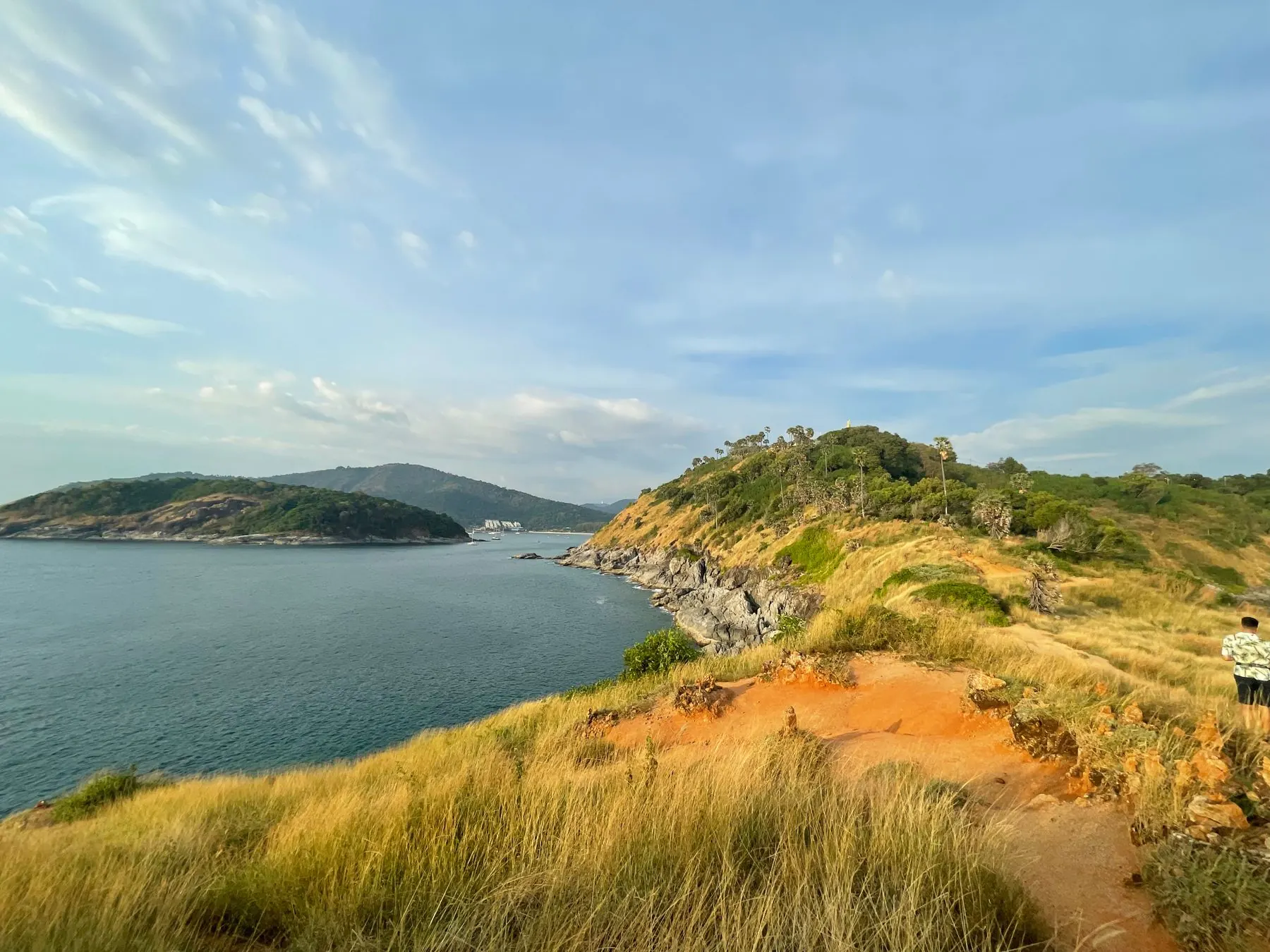 Golden coastal headland at Promthep Cape, Phuket