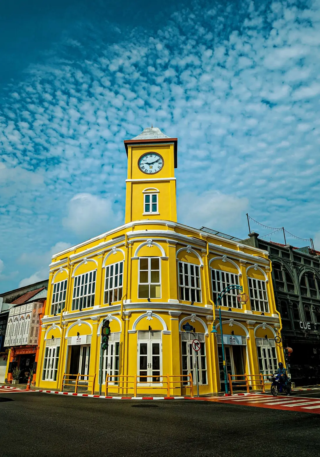A yellow Sino-Portuguese landmark in Phuket Old Town