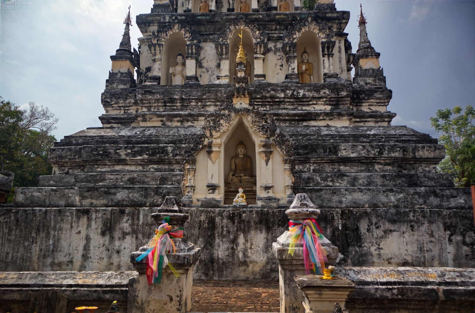 Decorated Buddhist temple in Chiang Mai